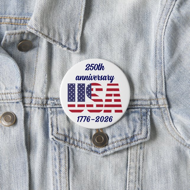 USA 250th Anniversary Semiquincentennial 1776–2026 Button (In Situ)