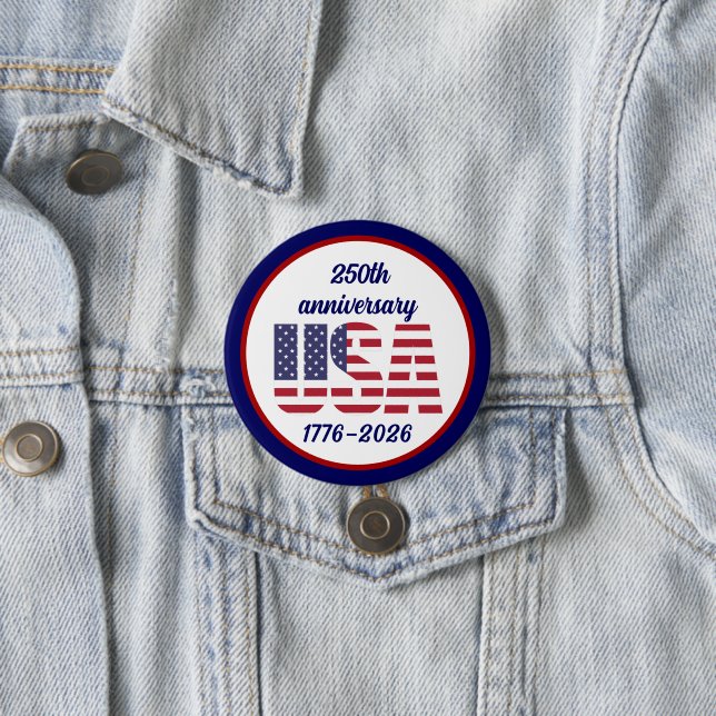 USA 250th Anniversary Semiquincentennial 1776–2026 Button (In Situ)