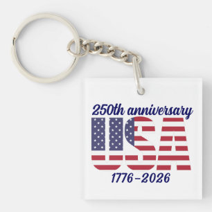 USA 250th Anniversary Semiquincentennial 1776–2026 Keychain