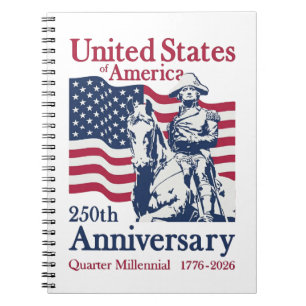 USA 250th Anniversary Semiquincentennial 1776-2026 Notebook