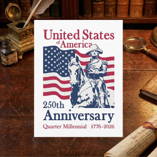 USA 250th Anniversary Semiquincentennial 1776-2026 Postcard