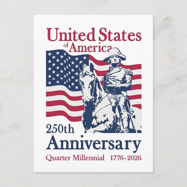 USA 250th Anniversary Semiquincentennial 1776-2026 Postcard (Front)