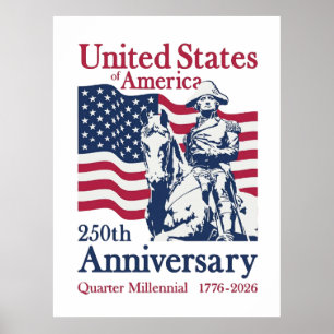 USA 250th Anniversary Semiquincentennial 1776-2026 Poster