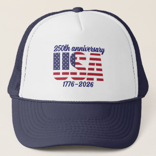 USA 250th Anniversary Semiquincentennial 1776–2026 Trucker Hat