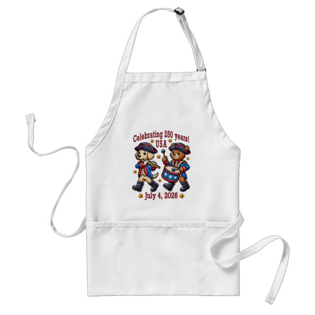 USA 250th Anniversary Souvenir - Patriotic  Adult Apron (Front)