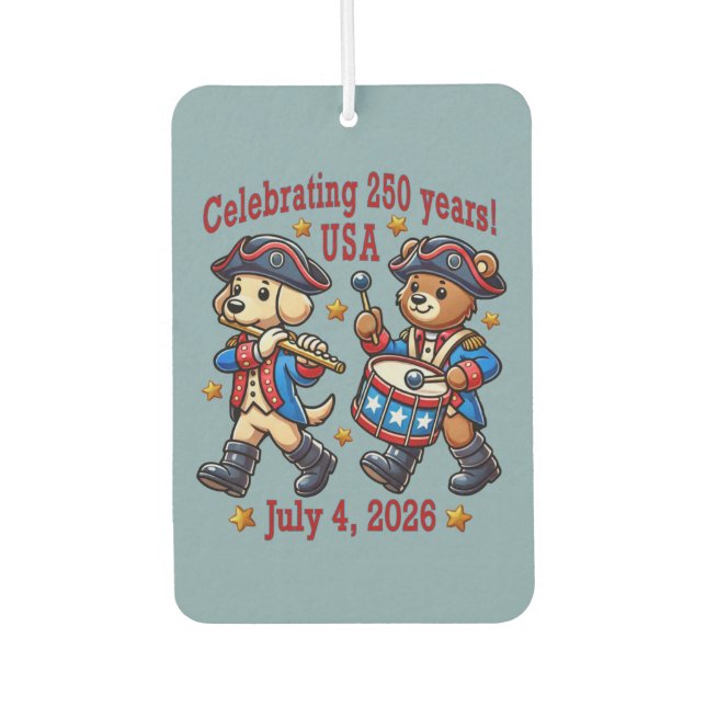 USA 250th Anniversary Souvenir - Patriotic  Air Freshener (Front)