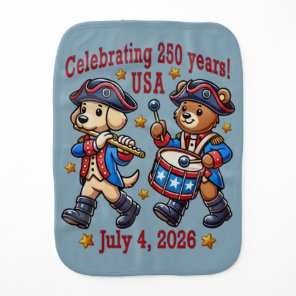 USA 250th Anniversary Souvenir - Patriotic  Baby Burp Cloth