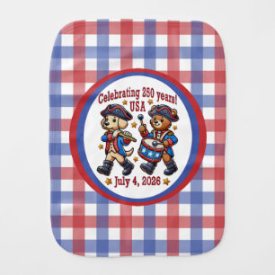 USA 250th Anniversary Souvenir - Patriotic  Baby Burp Cloth
