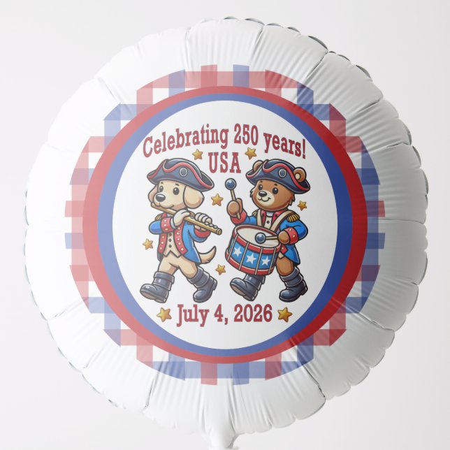 USA 250th Anniversary Souvenir - Patriotic  Balloon (Front)