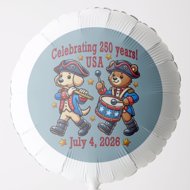 USA 250th Anniversary Souvenir - Patriotic  Balloon (Front)