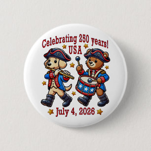 USA 250th Anniversary Souvenir - Patriotic Button