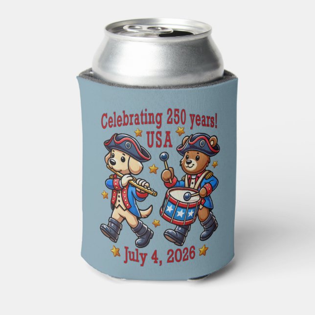 USA 250th Anniversary Souvenir - Patriotic  Can Cooler (Can Back)