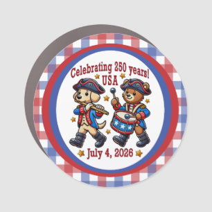 USA 250th Anniversary Souvenir - Patriotic Car Magnet