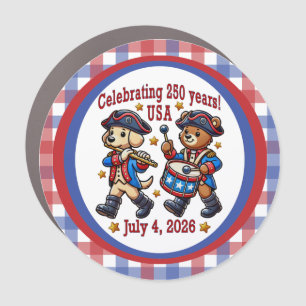 USA 250th Anniversary Souvenir - Patriotic Car Magnet