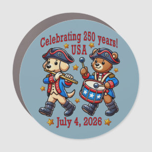 USA 250th Anniversary Souvenir - Patriotic Car Magnet