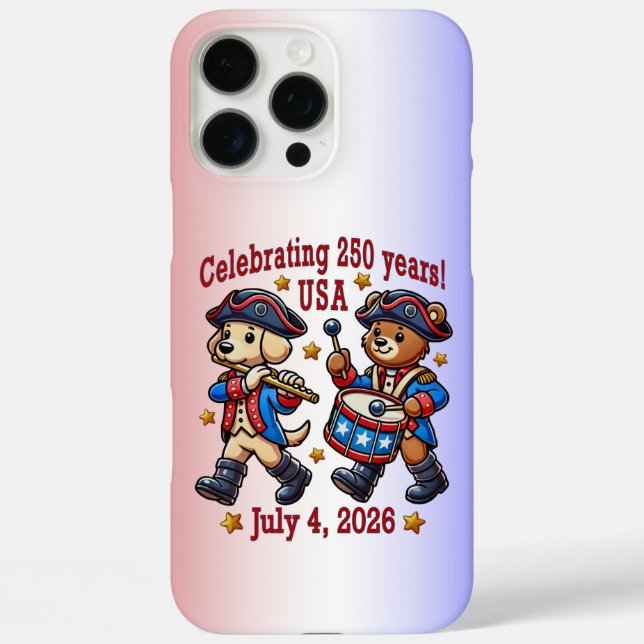 USA 250th Anniversary Souvenir - Patriotic  Case-Mate iPhone Case (Back)