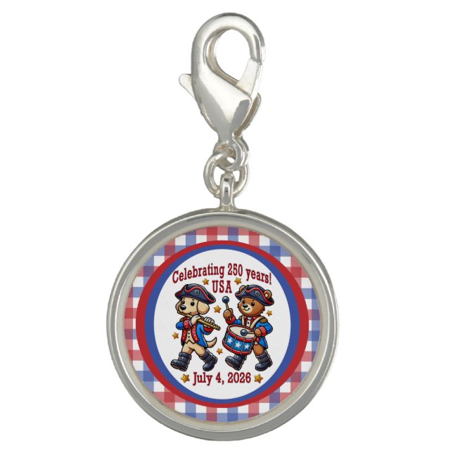 USA 250th Anniversary Souvenir - Patriotic  Charm (Front)