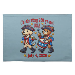 USA 250th Anniversary Souvenir - Patriotic  Cloth Placemat