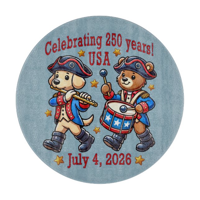 USA 250th Anniversary Souvenir - Patriotic  Cutting Board (Front)