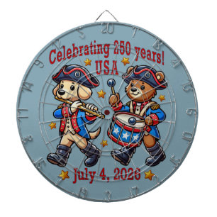 USA 250th Anniversary Souvenir - Patriotic  Dart Board
