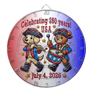 USA 250th Anniversary Souvenir - Patriotic  Dart Board