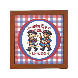 USA 250th Anniversary Souvenir - Patriotic  Desk Organizer