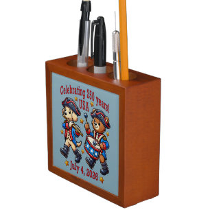 USA 250th Anniversary Souvenir - Patriotic  Desk Organizer