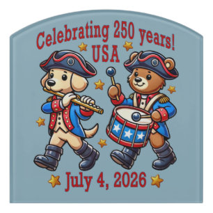 USA 250th Anniversary Souvenir - Patriotic  Door Sign
