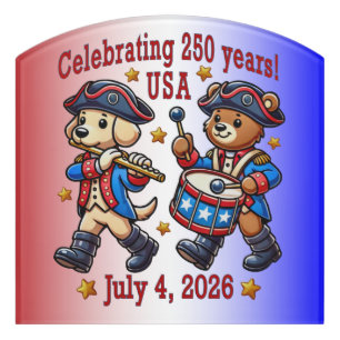 USA 250th Anniversary Souvenir - Patriotic  Door Sign