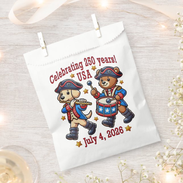USA 250th Anniversary Souvenir - Patriotic  Favor Bag (Clipped)