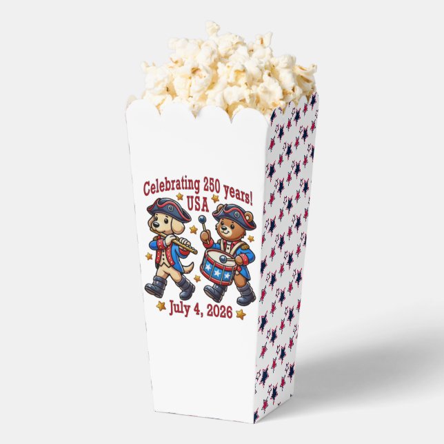 USA 250th Anniversary Souvenir - Patriotic  Favor Boxes (Popped)