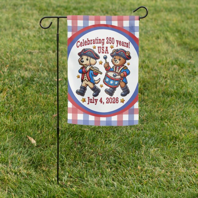 USA 250th Anniversary Souvenir - Patriotic  Garden Flag (In SItu)