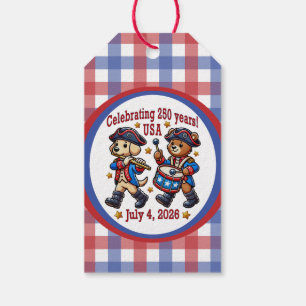 USA 250th Anniversary Souvenir - Patriotic Gift Tags