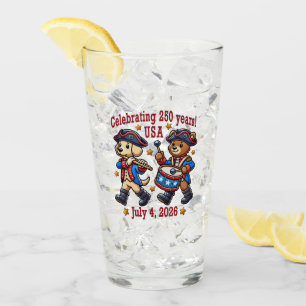 USA 250th Anniversary Souvenir - Patriotic  Glass