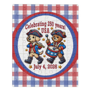 USA 250th Anniversary Souvenir - Patriotic  Jigsaw Puzzle