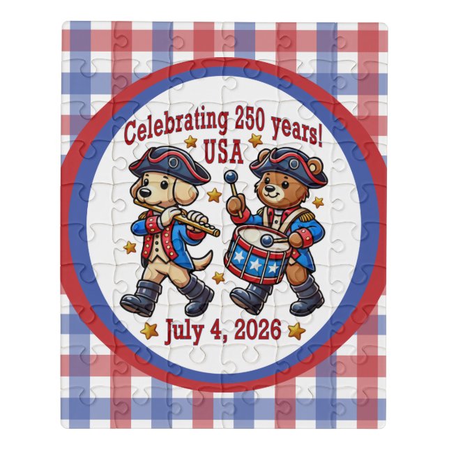 USA 250th Anniversary Souvenir - Patriotic  Jigsaw Puzzle (Puzzle Vertical)