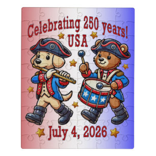 USA 250th Anniversary Souvenir - Patriotic  Jigsaw Puzzle