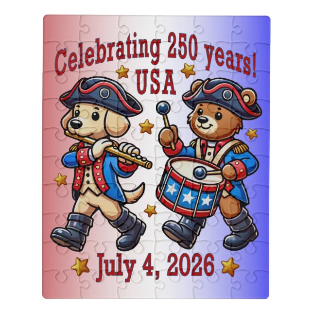 USA 250th Anniversary Souvenir - Patriotic  Jigsaw Puzzle (Puzzle Vertical)