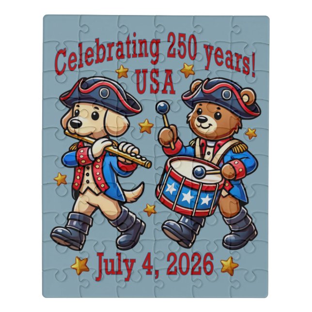 USA 250th Anniversary Souvenir - Patriotic  Jigsaw Puzzle (Puzzle Vertical)