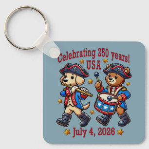 USA 250th Anniversary Souvenir - Patriotic Keychain