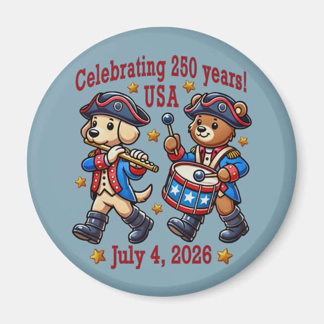 USA 250th Anniversary Souvenir - Patriotic  Magnet (Front)