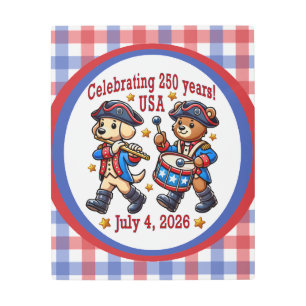 USA 250th Anniversary Souvenir - Patriotic Metal Print