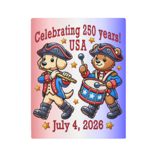 USA 250th Anniversary Souvenir - Patriotic Metal Print