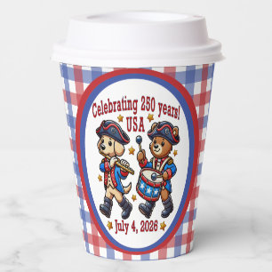 USA 250th Anniversary Souvenir - Patriotic  Paper Cups
