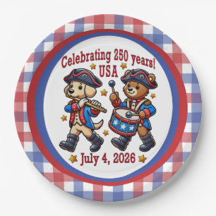 USA 250th Anniversary Souvenir - Patriotic  Paper Plates