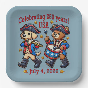USA 250th Anniversary Souvenir - Patriotic  Paper Plates