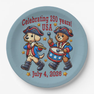 USA 250th Anniversary Souvenir - Patriotic Paper Plates