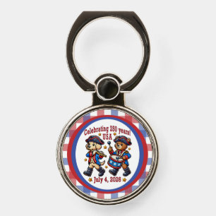 USA 250th Anniversary Souvenir - Patriotic  Phone Ring Stand