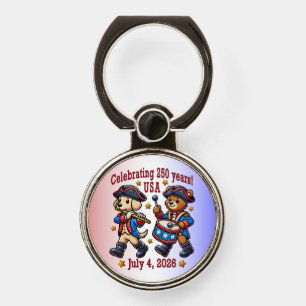 USA 250th Anniversary Souvenir - Patriotic  Phone Ring Stand