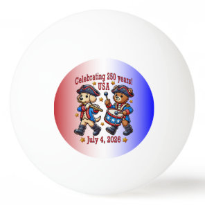 USA 250th Anniversary Souvenir - Patriotic  Ping Pong Ball